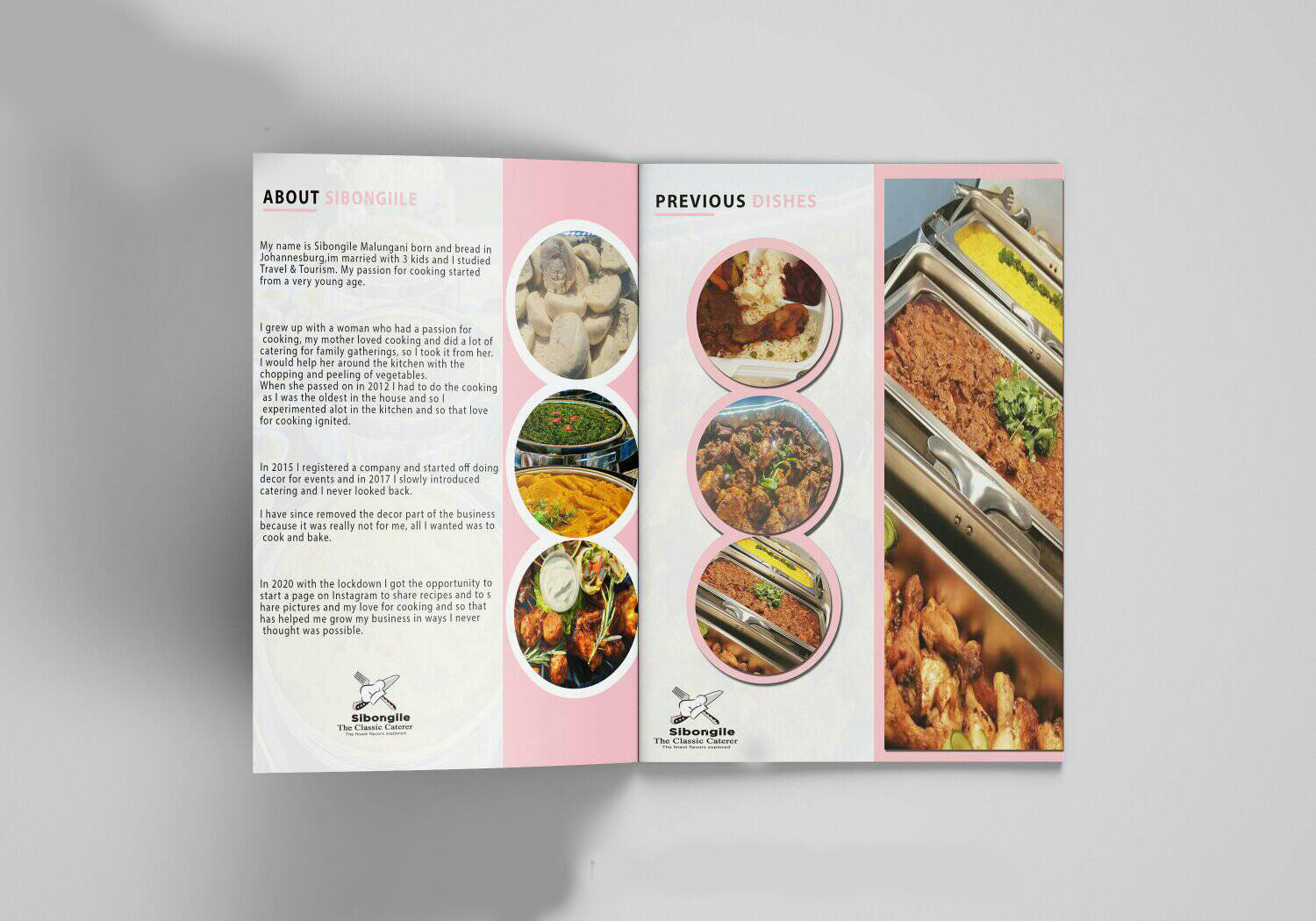 Sbongile The Classic Caterer Company Profile Design